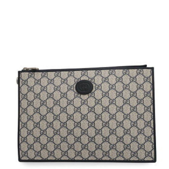 Gucci Interlock Clutch Bag GG Supreme Canvas - Picture 1 of 8